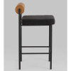 Стул барный Балла тёмно-серый с коричневой экокожей Stool Group FDC9939 sDC6095-10+b270-28