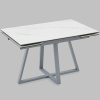 Стол Керас 120-1 D80 см керамика Snow white подстолье серый Stool Group AV 2127-1200/800-170105-7004