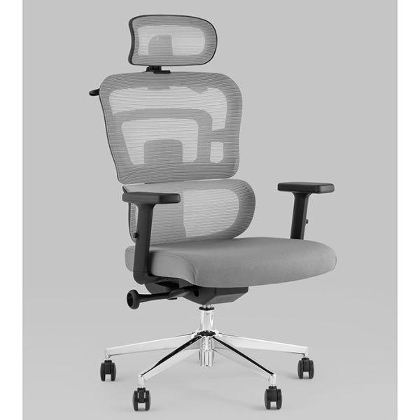 Кресло офисное TopChairs Techno серый Stool Group WH-A222 grey
