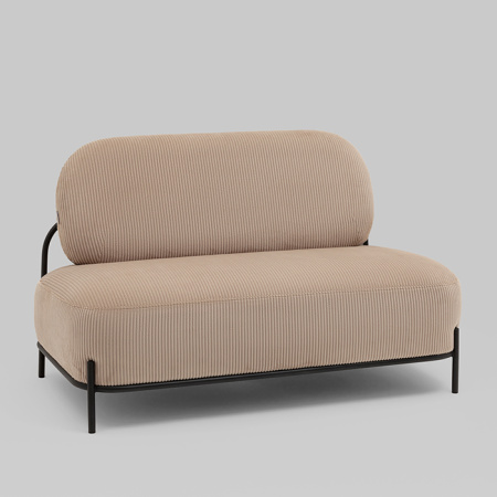 Диван Стоун велюр рельефный бежевый Stool Group vd-dv-stone-cl-cream