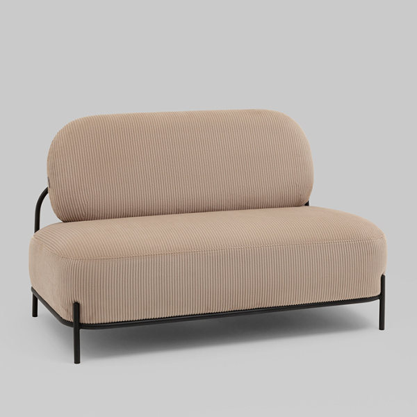 Диван Стоун велюр рельефный бежевый Stool Group vd-dv-stone-cl-cream