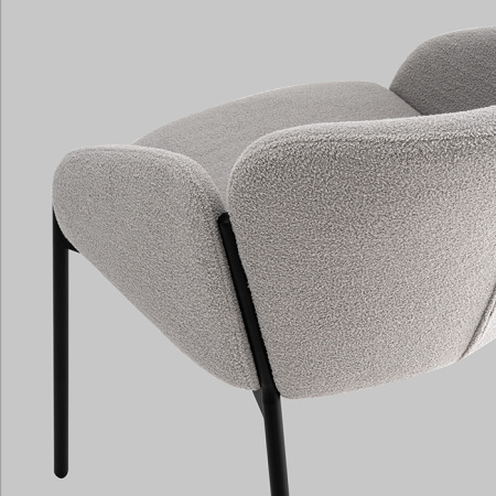 Стул Melia светло-серый Stool Group DC-3090 KD 3018-14 black legs