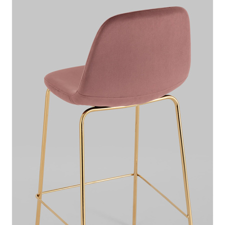 Стул барный Валенсия велюр пыльно-розовый Stool Group OS-001B HLR-44 gl