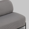 Диван Стоун велюр рельефный светло-серый Stool Group vd-dv-stone-cl-steel