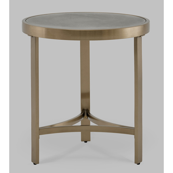 Журнальный столик Адриана D50 серая керамика Stool Group EET-223-BRCG-BNSG