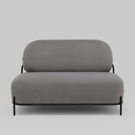 Диван Стоун велюр рельефный светло-серый Stool Group vd-dv-stone-cl-steel
