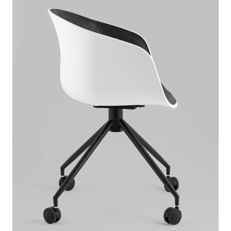 Кресло офисное Libra экокожа чёрный NL Stool Group SL-7040ZB whitePP/black PU