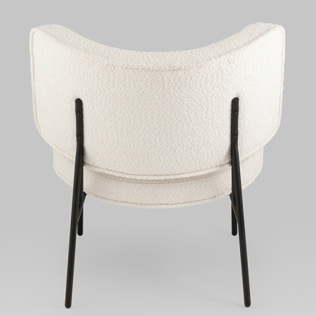 Кресло District Lounge букле белый Stool Group LV-101-S000-01