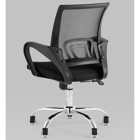 Кресло офисное TopChairs Simple New чёрный Stool Group WH-805 black