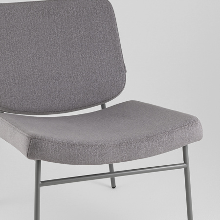 Кресло Эбигейл велюр серый каркас серый Stool Group LV-120-E86-7005