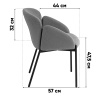 Стул Melia светло-коричневый Stool Group DC-3090 KD 3018-3 black legs