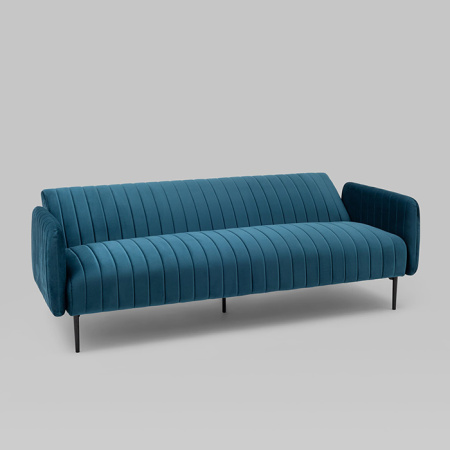 Диван прямой Дрезден велюр синий Stool Group vd-drezden-b29