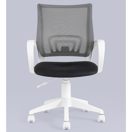 Кресло офисное TopChairs серый сетка Stool Group ST-BASIC-W/DG/TW-12