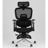 Кресло офисное TopChairs Prodigy с оттоманкой чёрный Stool Group D-566 black