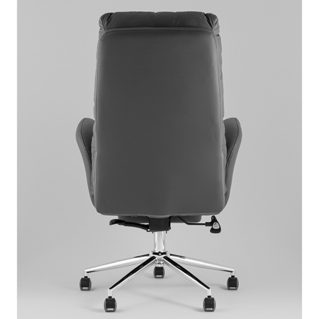 Кресло офисное TopChairs Solid с оттоманкой серый Stool Group DD-004-OT NC grey