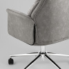 Кресло офисное TopChairs Neoma светло-серый экокожа Stool Group YF-0515 ZE119A-14+FH-64 l.grey retr