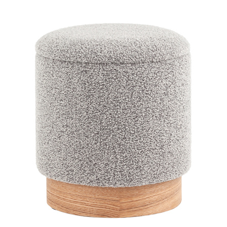 Пуф с ящиком Холли XS букле серый Stool Group 21B810BCB-S BCB-10