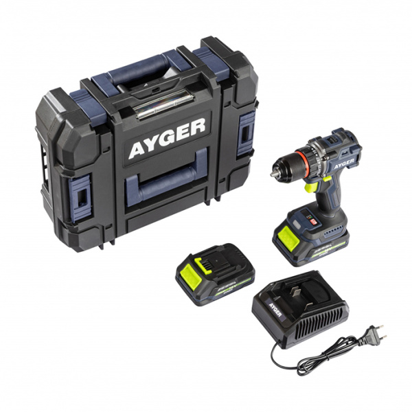 Шуруповерт аккумуляторный Ayger AP20BL2-70