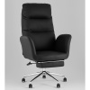 Кресло офисное TopChairs Solid с оттоманкой чёрный Stool Group DD-004-OT NC black