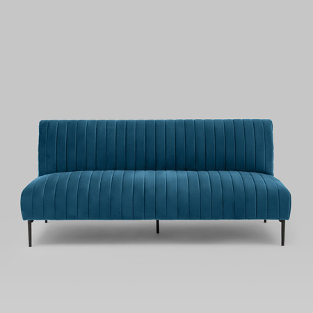 Диван прямой Дрезден велюр синий Stool Group vd-drezden-b29