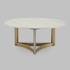 Журнальный столик Кассия D90 светлая керамика Stool Group ECT-292-BRCGS-white 333-2
