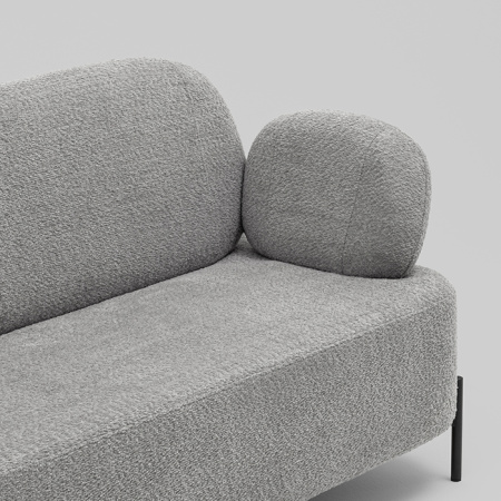 Диван Кэнди букле светло-серый Stool Group vd-dv-candy-cm82