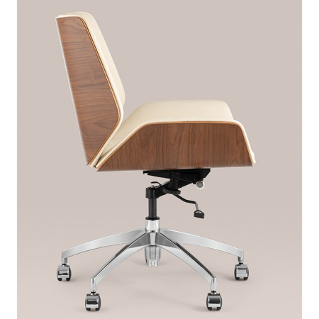 Кресло офисное TopChairs Crown бежевый Stool Group A312-A 8383-1 walnut back