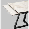 Стол раскладной Кассика 120-180х80 см керамика белый основание черное Stool Group SO 267-85210