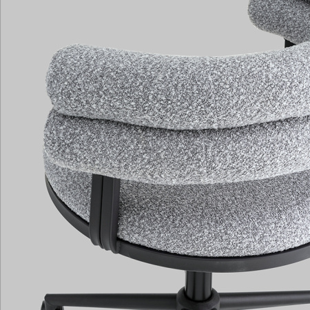 Стул офисный Ponty серый чёрные ножки Stool Group Bebe Office Chair OTE-CL 450 bl.l