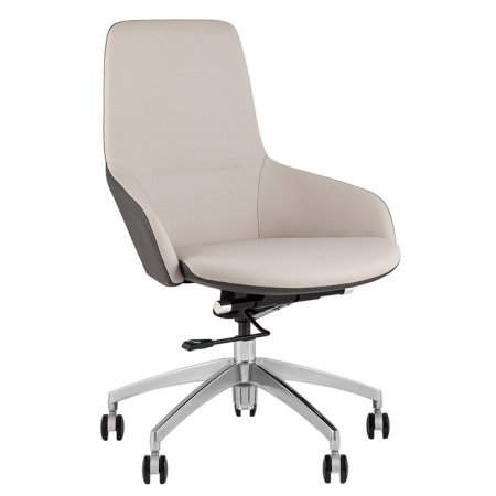 Кресло офисное TopChairs Soulo бежевый/серый Stool Group A308-A 8371-12/1