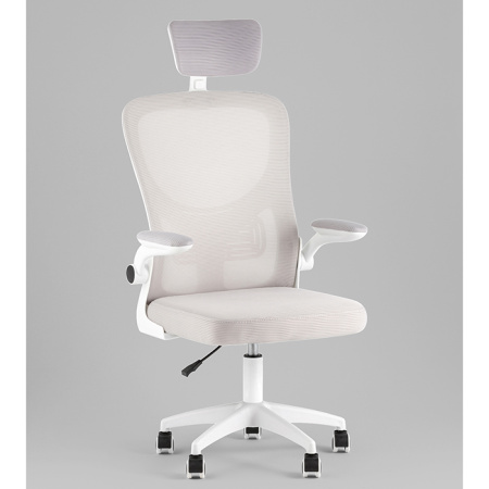 Кресло офисное TopChairs Core серый Stool Group OUE-2504-HR w.pl grey mesh