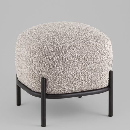 Пуф Стоун букле серо-бежевый Stool Group vd-pf-stone-tr-grey