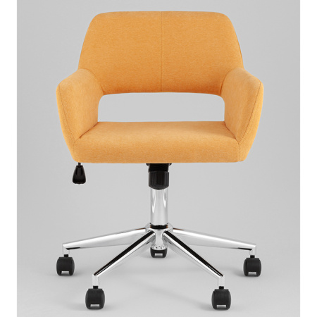 Стул офисный Ross рогожка желтый Stool Group Ross CHROME 50-7