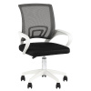 Кресло офисное TopChairs Simple чёрный крестовина белая Stool Group OUE-2501W black