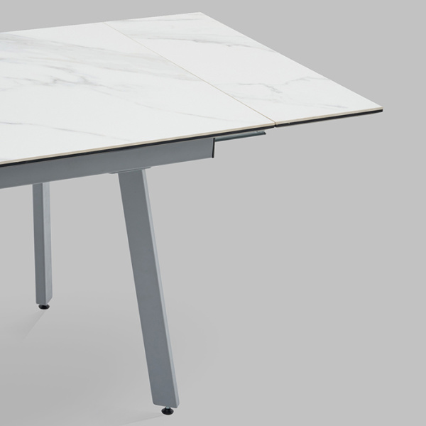 Стол Тайл 140-200х85 см керамика Snow white подстолье серый Stool Group AV 2126-1400/800-170105-7004