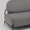 Диван Стоун велюр рельефный светло-серый Stool Group vd-dv-stone-cl-steel