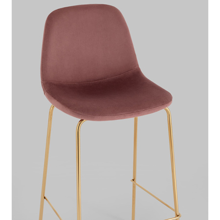 Стул барный Валенсия велюр пыльно-розовый Stool Group OS-001B HLR-44 gl