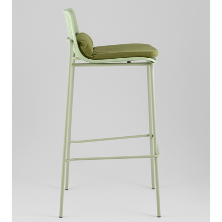 Стул барный Louran с подушкой зелёный Stool Group D-012H-75 green