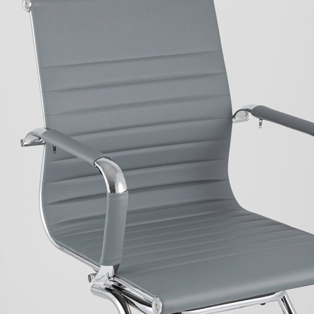 Стул офисный TopChairs Visit серый Stool Group D-101L grey