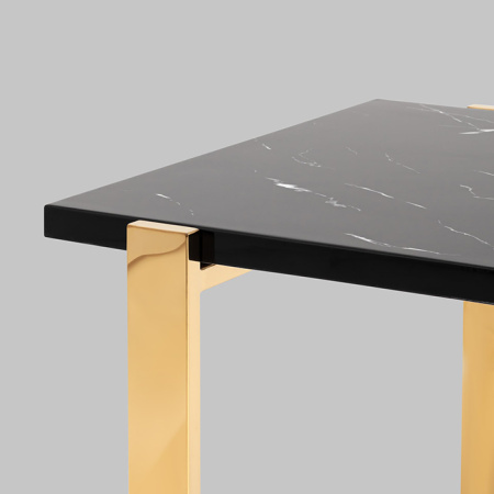 Журнальный столик Тоби 61х61 чёрный мрамор Stool Group EET-5004-TG