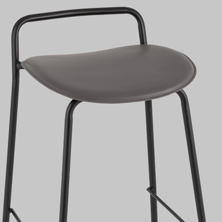 Стул барный Mantis экокожа тёмно-серый Stool Group 9083T dark grey