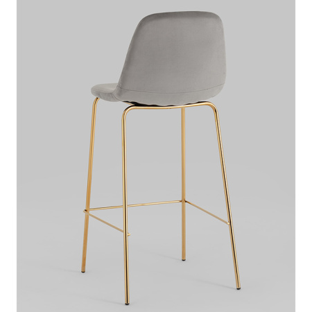Стул барный Валенсия велюр серый Stool Group OS-001B HLR-18 gl