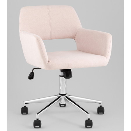 Стул офисный Ross рогожка светло-розовый Stool Group Ross CHROME 50-19