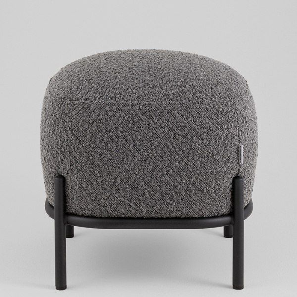 Пуф Стоун букле тёмно-серый Stool Group vd-pf-stone-tr-dg