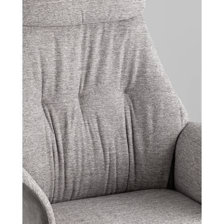Кресло офисное TopChairs Neoma светло-серый экокожа Stool Group YF-0515 ZE119A-14+FH-64 l.grey retr