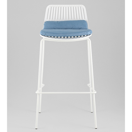 Стул барный Louran с подушкой белый Stool Group D-012H-75 white