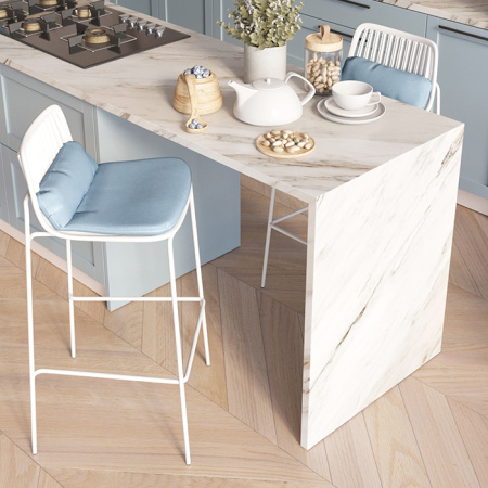 Стул барный Louran с подушкой белый Stool Group D-012H-75 white