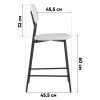Стул барный Mikkie серый Stool Group HPB-2317 HAB1-10