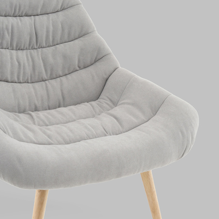 Кресло Олби Страйпс светло-серый Stool Group QH-2805K 263-6 light grey