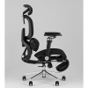 Кресло офисное TopChairs Prodigy с оттоманкой чёрный Stool Group D-566 black
